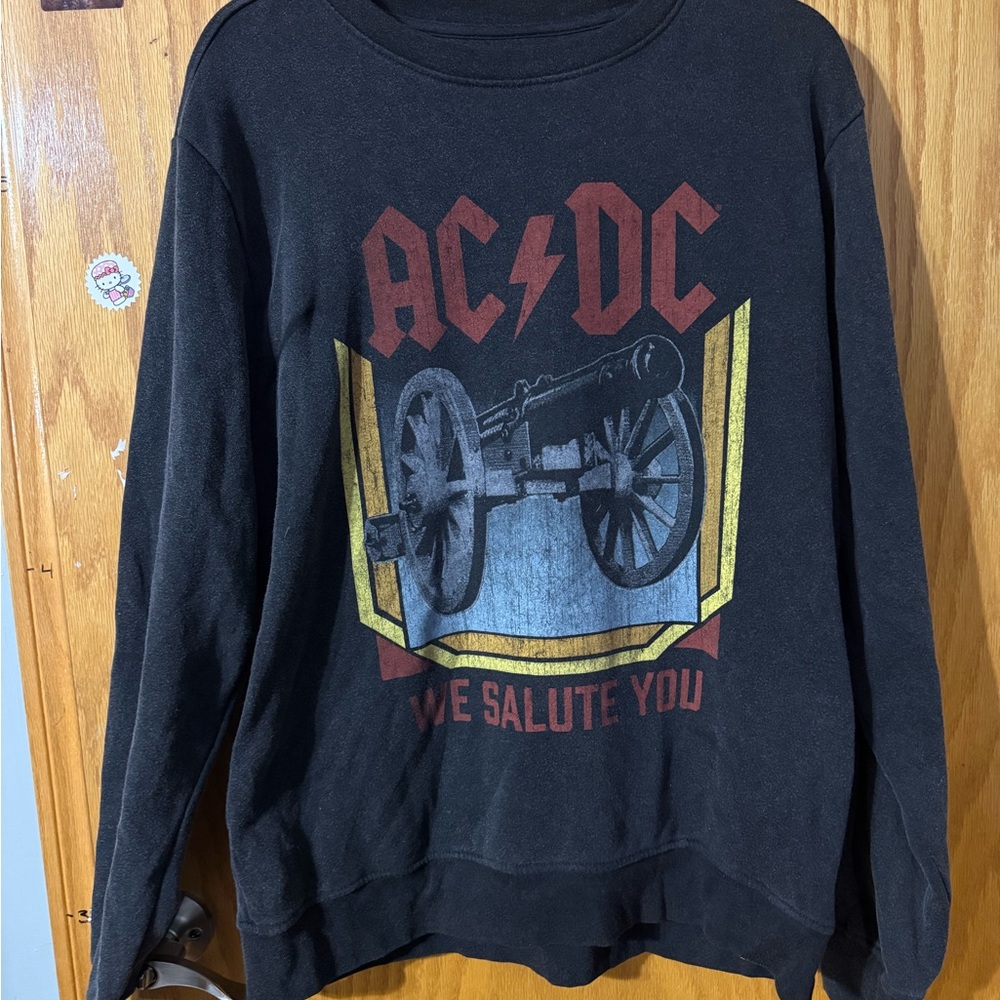 AC/DC Charcoal Crewneck Tee